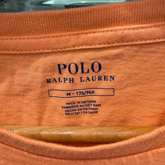 Men’s polo T-shirt, tangerine size Medium - Picture 3 of 3